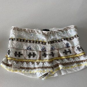Zara Multi-Color Sequined Shorts
